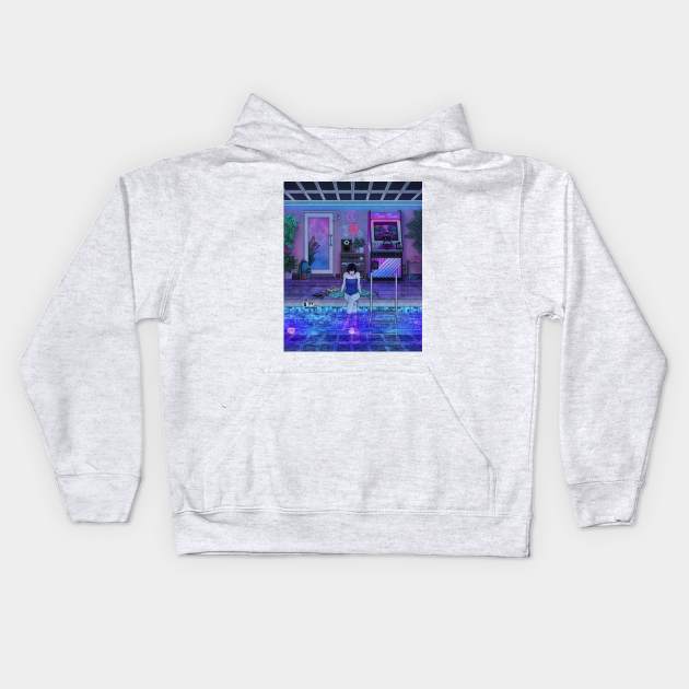 Midnight Reflections Kids Hoodie by amidstsilence